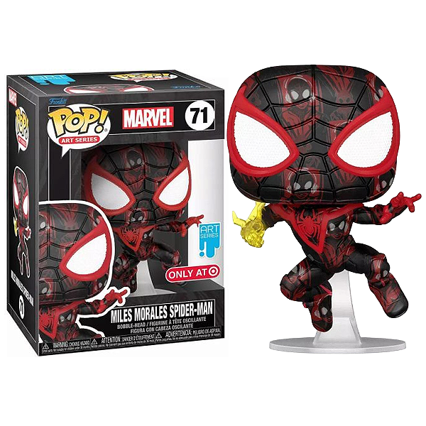 Funko Pop! Art Series Marvel Homem Aranha / Spider Man Miles Morales Spider Man 71 Exclusivo