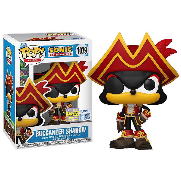 Funko Pop! Games Sonic The Hedgehog Buccaneer Shadow 1079 Exclusivo SDCC 2025