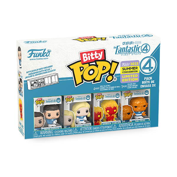 Funko Bitty Pop! Marvel O Quarteto Fantastico First Steps 4 Pack Exclusivo SDCC 2025