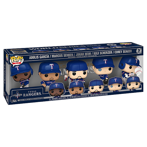 Funko Pop! Baseball MLB Champions Texas Rangers 5 Pack Exclusivo