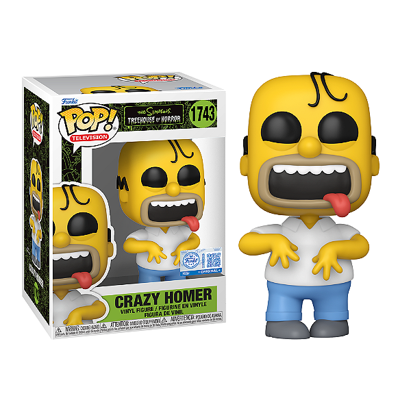 Funko Pop! Television Os Simpsons Crazy Homer 1743 Exclusivo