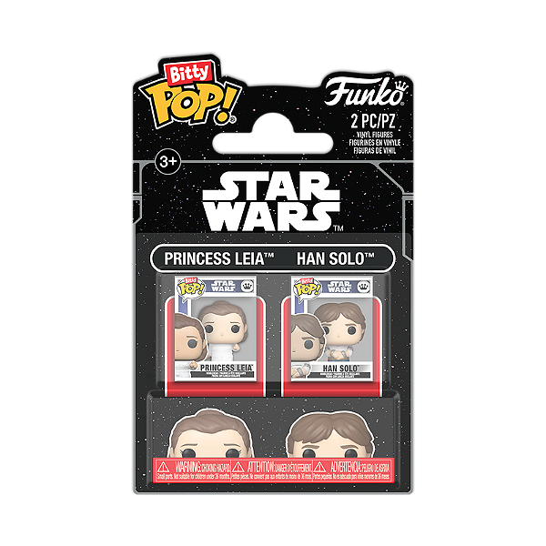 Funko Bitty Pop! Television Star Wars Princess Leia & Han Solo 2 Pack
