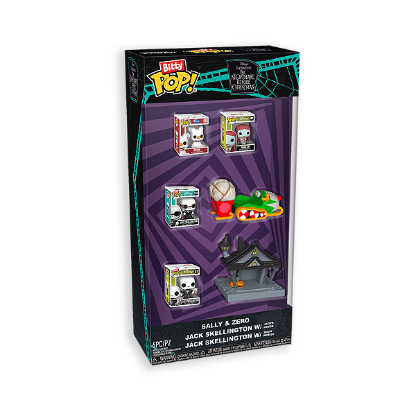 Funko Bitty Pop! Disney O Estranho Mundo De Jack 6 Pack