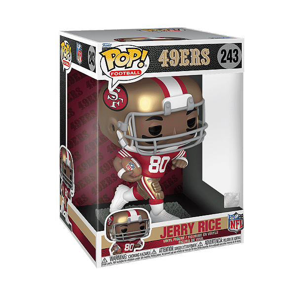 Funko Pop! Football NFL 49ers jersey Jerry Rice 243 Exclusivo 10 Polegadas