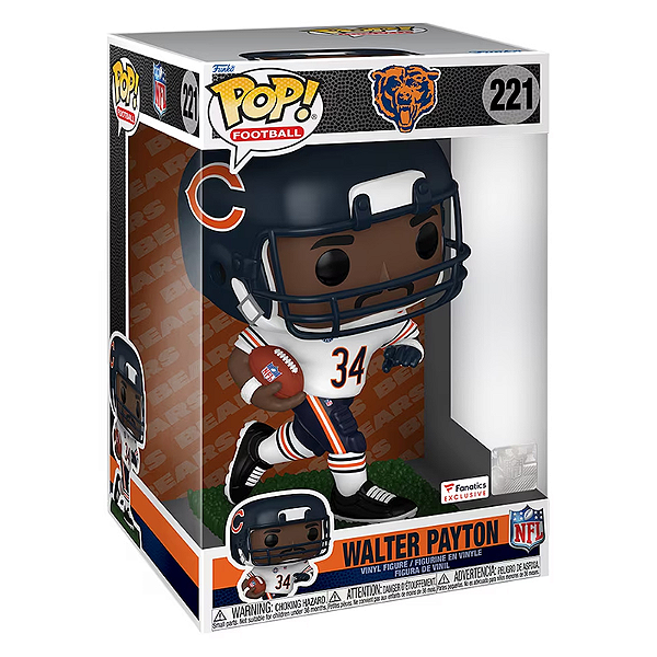 Funko Pop! Football NFL Walter Payton 221 Exclusivo 10 Polegadas
