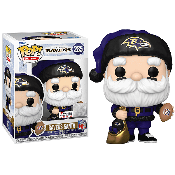 Funko Pop! Football NFL Ravens Santa 285 Exclusivo