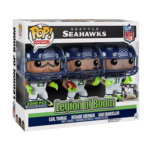 Funko Pop! Football NFL Seahawks Legion Of Boom 3 Pack Exclusivo