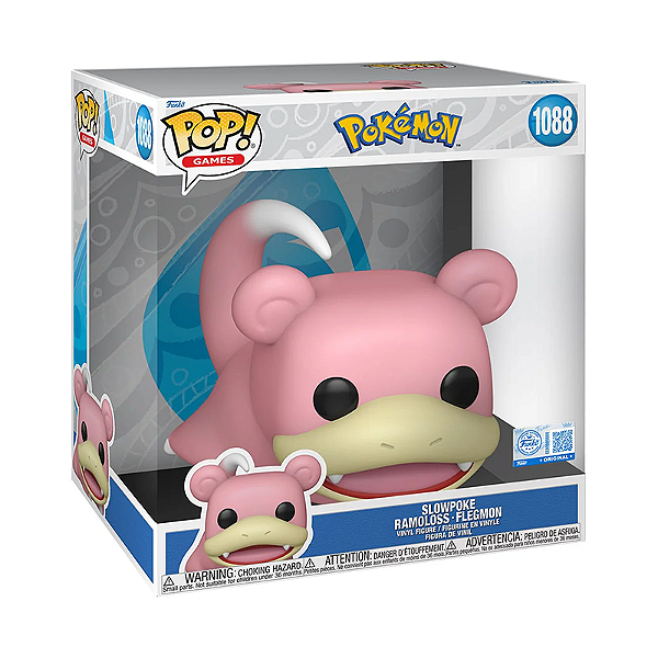 Funko Pop! Games Pokemon Slowpoke 1088 Exclusivo 10 Polegadas