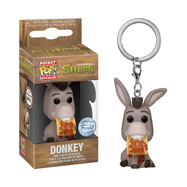 Funko Pop! Keychain Chaveiro Filme Shrek Burro Donkey Exclusivo