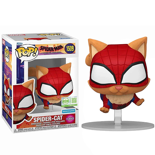 Funko Pop! Marvel Spider Man / Homem Aranha Spider Cat 1509 Exclusivo Flocked 5000 Pcs