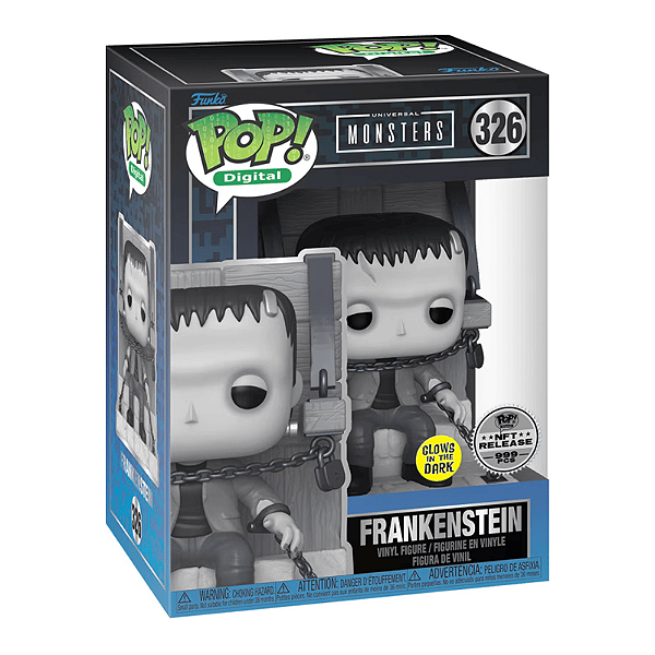 Funko Pop! Digital NFT Monsters Frankenstein 326 Exclusivo Glow 999 Pcs