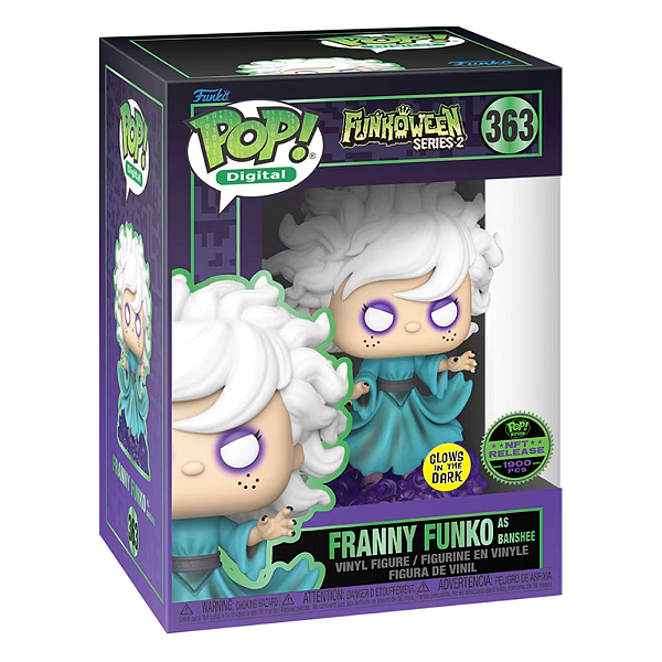 Funko Pop! Digital NFT Funkoween Franny Funko As Banshee 363 Exclusivo Glow 1900 Pcs