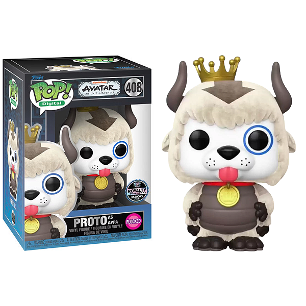 Funko Pop! Digital NFT Avatar A Lenda De Aang Proto As Appa 408 Exclusivo Flocked