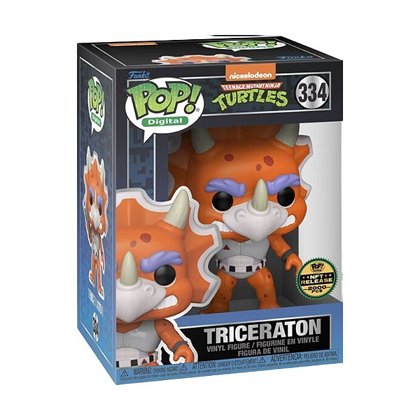 Funko Pop! Digital NFT As Tartarugas Ninjas Triceraton 334 Exclusivo