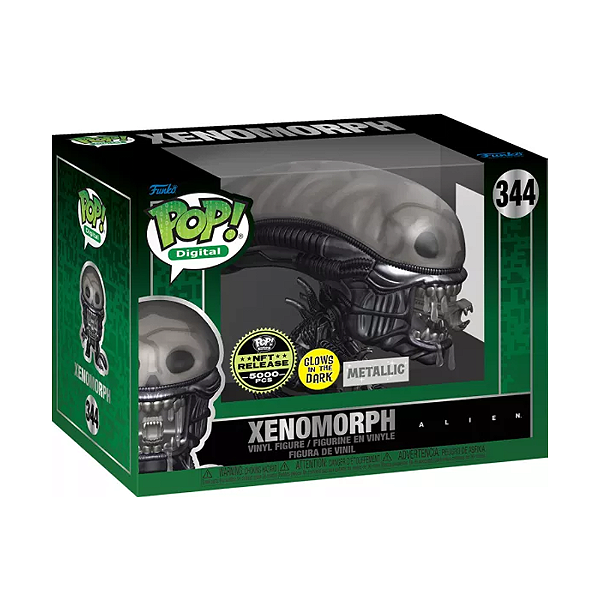 Funko Pop! Digital NFT Alien Xenomorph 344 Exclusivo Glow Metallic
