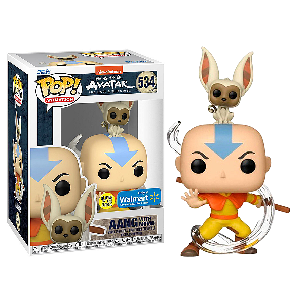 Funko Pop! Animation Avatar Aang With Momo 534 Exclusivo Glow