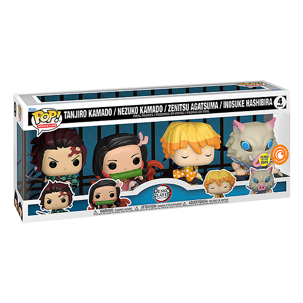 Funko Pop! Animation Demon Slayer 4 Pack Exclusivo Glow