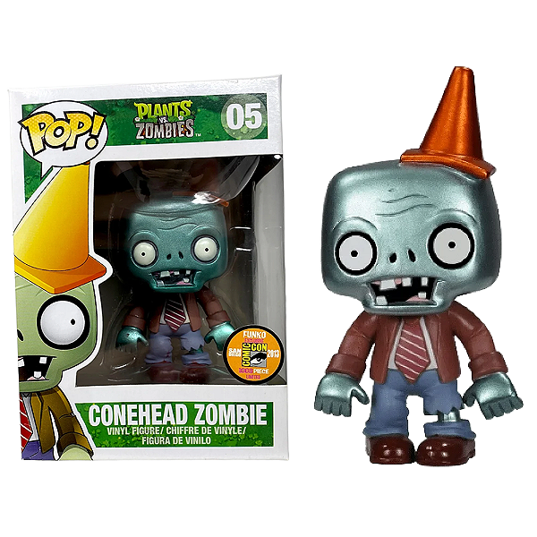 Funko Pop! Games Plants Vs Zombies Conehead Zombie 05 Exclusivo Metallic