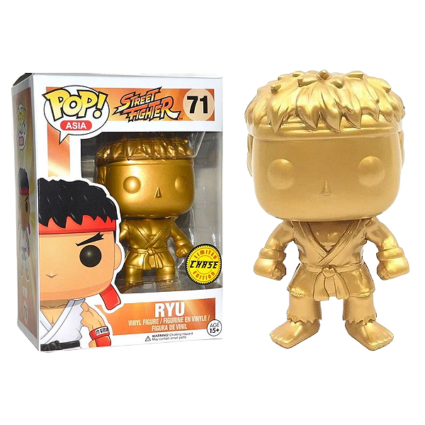 Funko Pop! Asia Street Fighter Ryu 71 Exclusivo Chase Gold