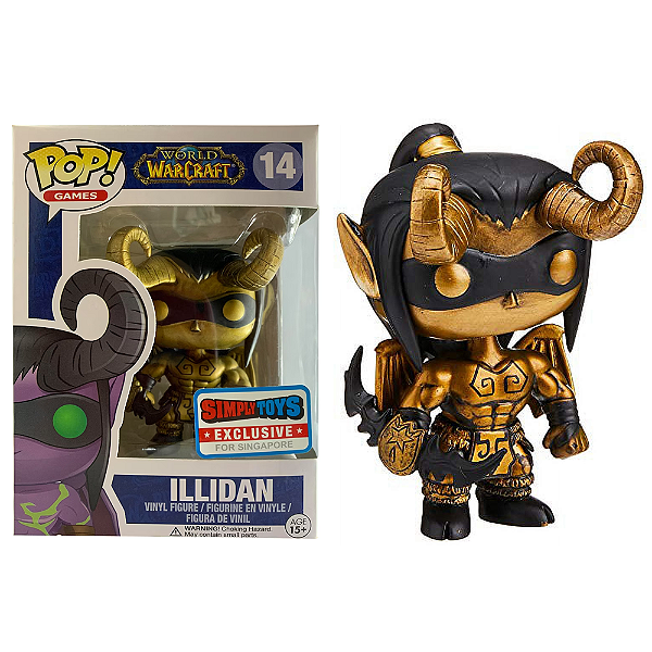 Funko Pop! Games World of Warcraft Illidan 14 Exclusivo Gold