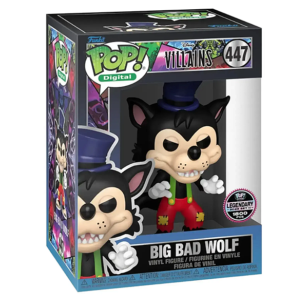 Funko Pop! Digital NFT Disney Villains Big Bad Wolf 447 Exclusivo 1800 Pcs