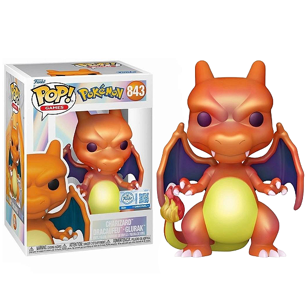 Funko Pop! Games Pokemon Charizard 843 Exclusivo Metallic