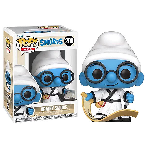 Funko Pop! Asia Os Smurfs Brainy Smurf 208 Exclusivo