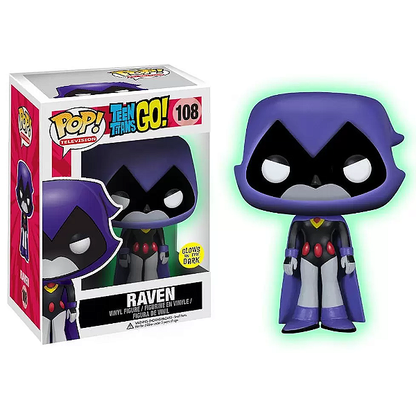 Funko Pop! Television Os Jovens Titãs / Teen Titans Go Raven 108 Exclusivo Glow
