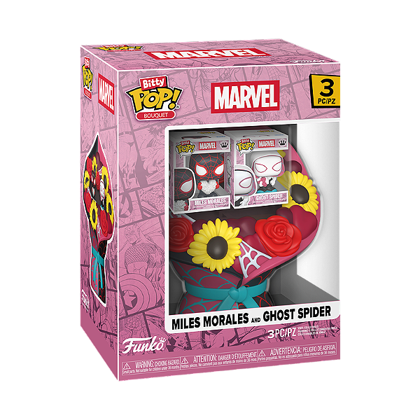 Funko Bitty Pop! Bouquet Marvel Spider Man Miles Morales And Ghost Spider 3 Pack