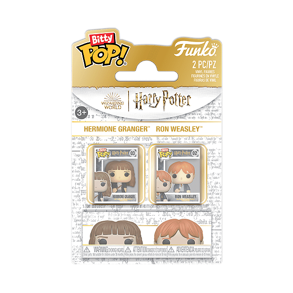 Funko Bitty Pop! Filme Harry Potter Hermione Granger & Ron Weasley 2 Pack