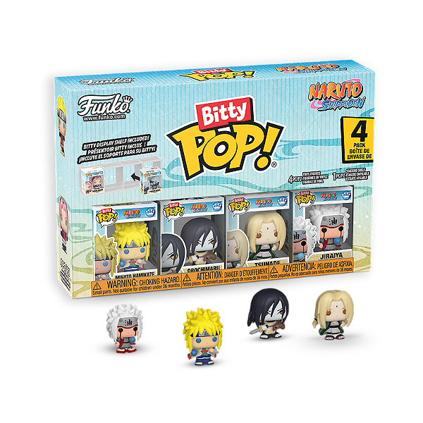 Funko Bitty Pop! Animation Naruto Shippuden Tsunade, Minato Namikaze, Orochimaru And Jiraiya 4 Pack