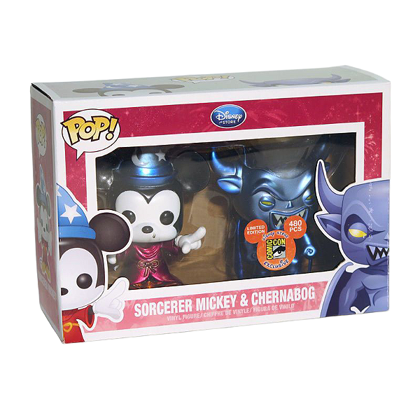 Funko Pop! Disney Store Sorcerer Mickey And Chernabog Exclusivo Metallic 480 Pcs