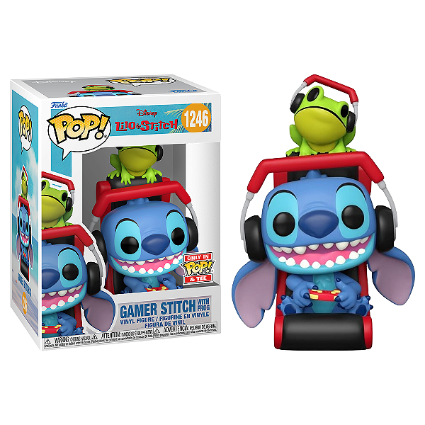 Funko Pop! Disney Lilo & Stitch Gamer Stitch With Frog 1246 Exclusivo