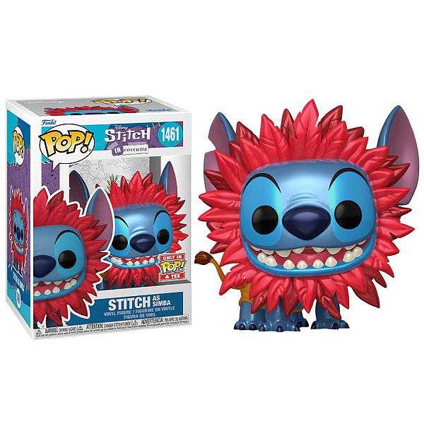 Funko Pop! Disney Lilo & Stitch Stitch as Simba 1461 Exclusivo Metallic