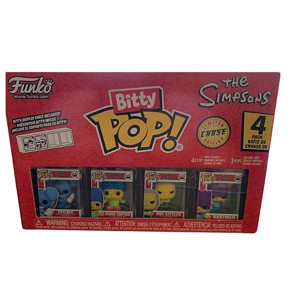 Funko Bitty Pop! Television Os Simpsons Itchy Marge Simpson Moe Szyslak Bartman 4 Pack