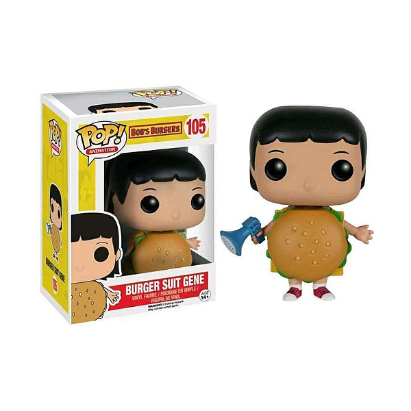 Funko Pop! Animation Bobs Burgers Burger Suit Gene 105 Exclusivo