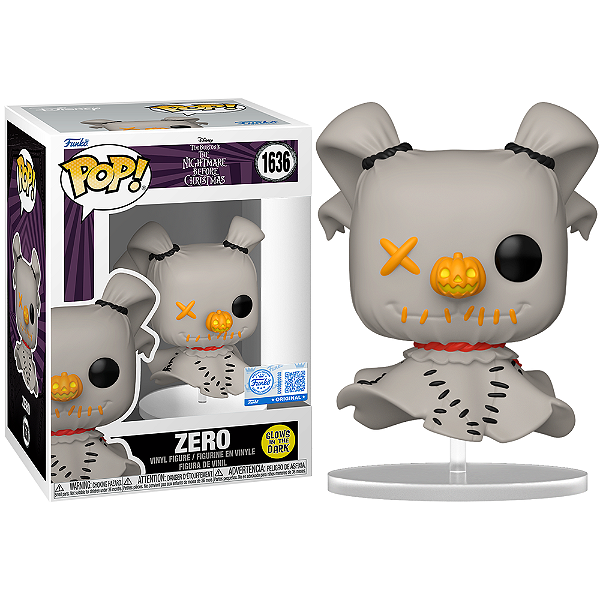 Funko Pop! Disney O Estranho Mundo de Jack Zero 1636 Exclusivo Glow