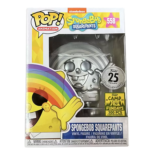 Funko Pop! Animation Bob Esponja Calça Quadrada Spongebob Squarepants 558 Exclusivo Silver