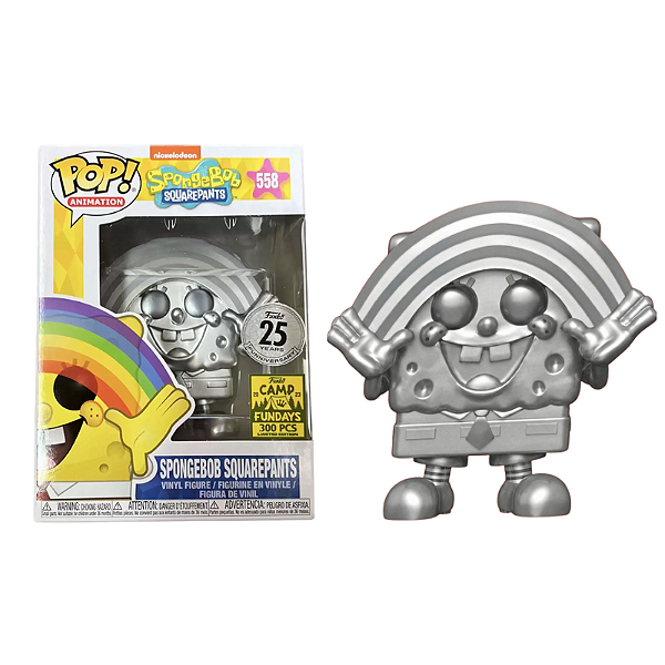 Funko Pop! Animation Bob Esponja Calça Quadrada Spongebob Squarepants 558 Exclusivo Silver