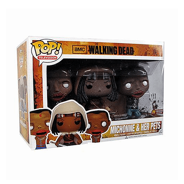 Funko Pop! Television The Walking Dead Michonne And Her Pets 3 Pack Exclusivo