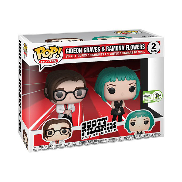 Funko Pop! Filme Scott Pilgrim vs the World Gideon Graves & Ramona Flowers 2 Pack Exclusivo 4000Pcs