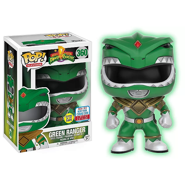 Funko Pop! Television Power Rangers Green Ranger 360 Exclusivo Glow