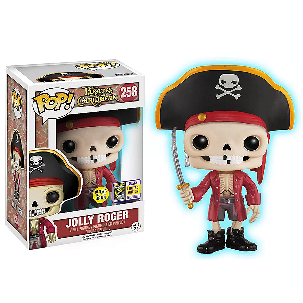 Funko Pop! Disney Piratas Do Caribe Jolly Roger 258 Exclusivo Glow