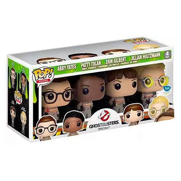 Funko Pop! Filme Ghostbusters / Os Caça Fantasmas Abby Yates Patty Tolanand Erin Gilbert and Jillian Holtzmann 4 Pack Exclusivo