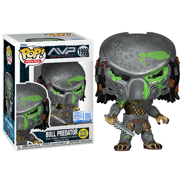 Funko Pop! Filme Aliens AVP Bull Predator 1999 Exclusivo Glow