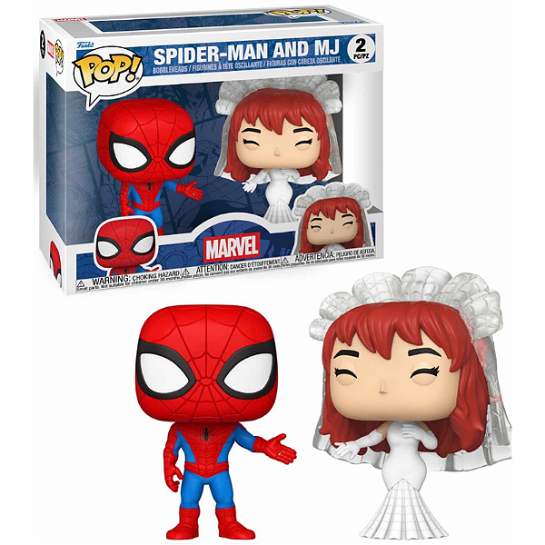 Funko Pop! Marvel Homem Aranha Spider-Man And MJ 2 Pack