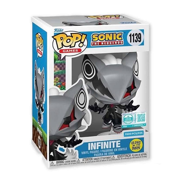 Funko Pop! Games Sonic The Hedgehog Infinite 1139 Exclusivo Glow 9500 Pcs