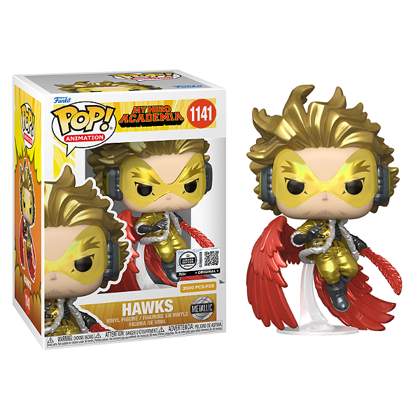 Funko Pop! Animation My Hero Academia Hawks 1141 Exclusivo Metallic 3500 Pcs