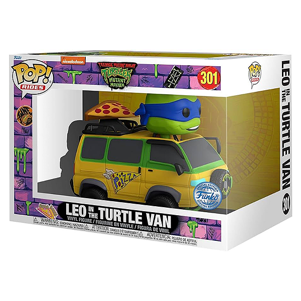 Funko Pop! Rides As Tartarugas Ninjas Leo In The Turtle Van 301 Exclusivo