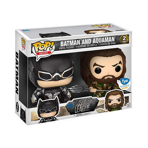 Funko Pop! Dc Comics Liga Da Justiça Batman And Aquaman 2 Pack Exclusivo